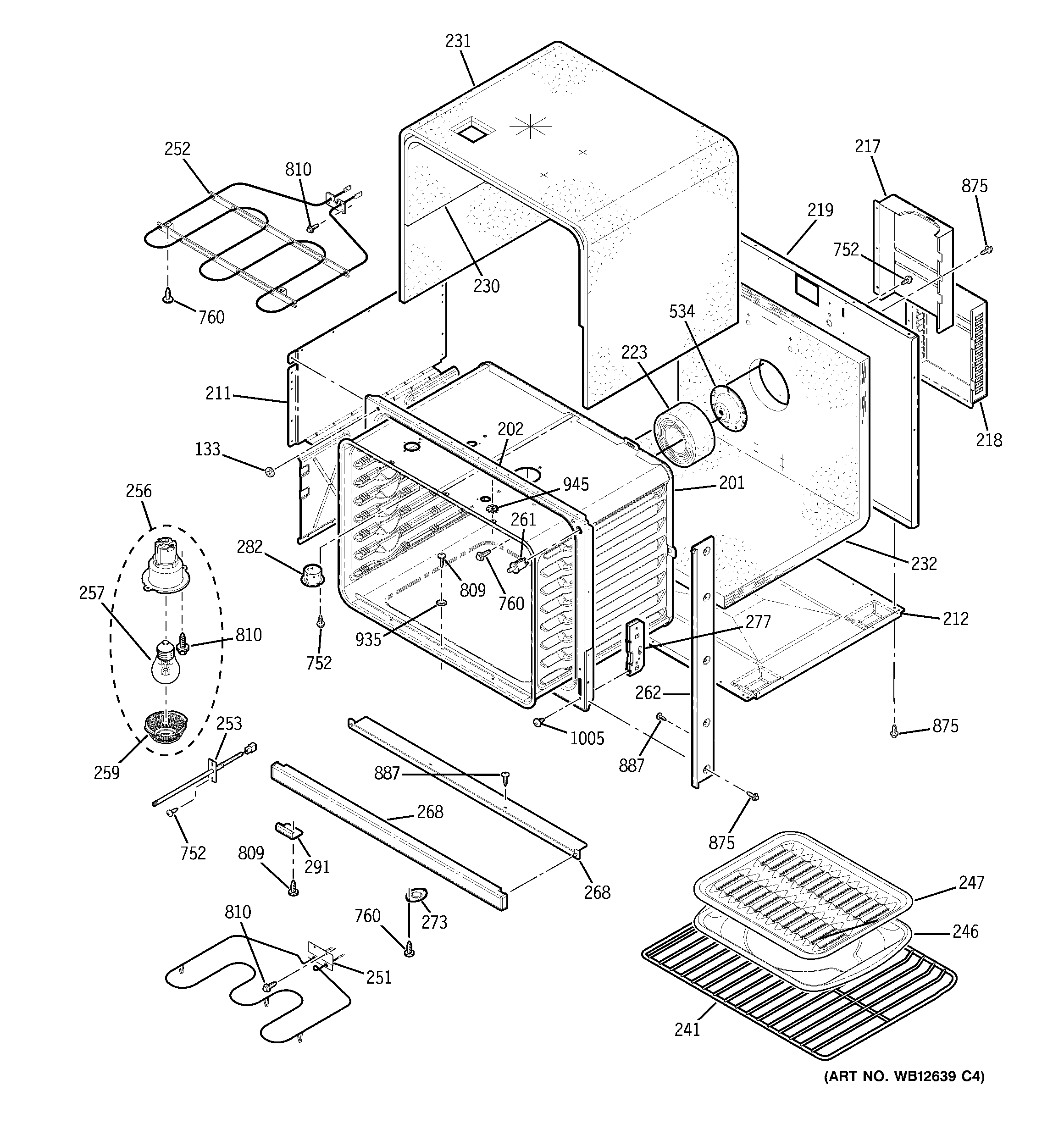 GE JTP25SH6SS body parts diagram