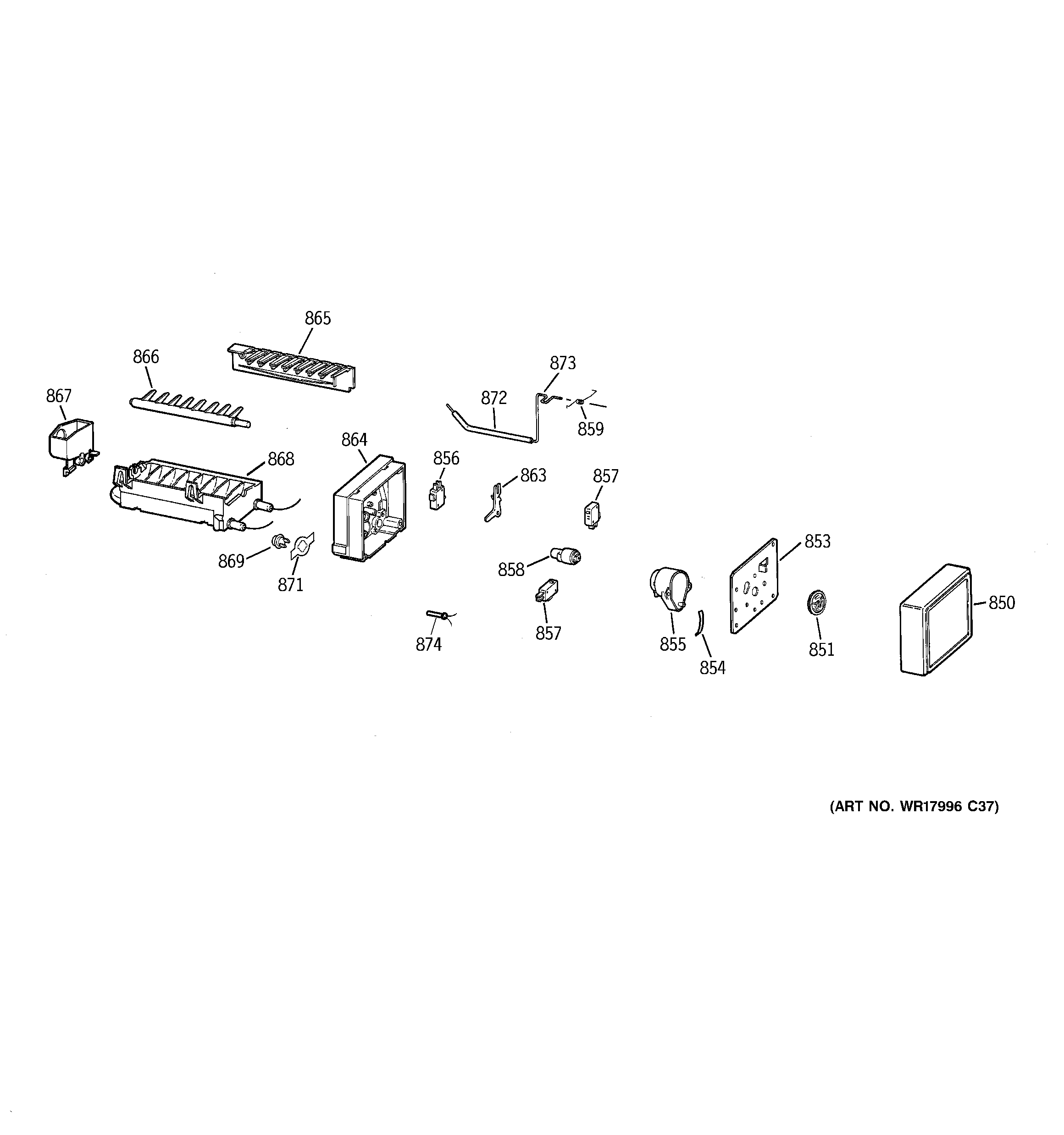 GE GTS18DCPVRWW ice maker diagram
