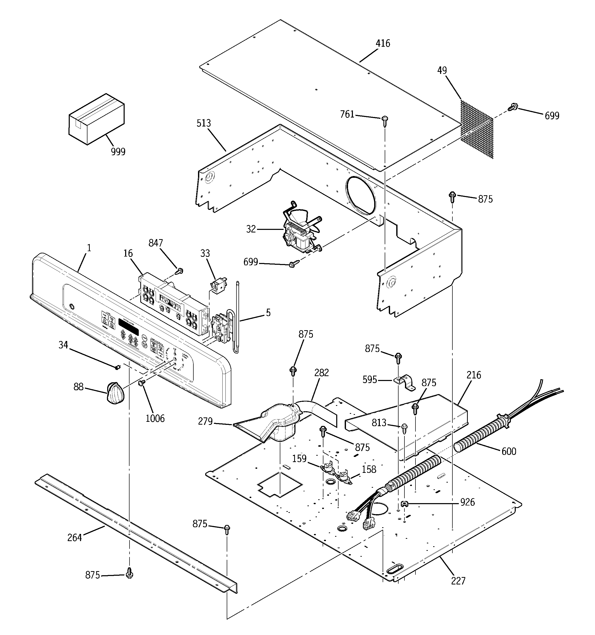 GE JTP28SK3SS control panel diagram