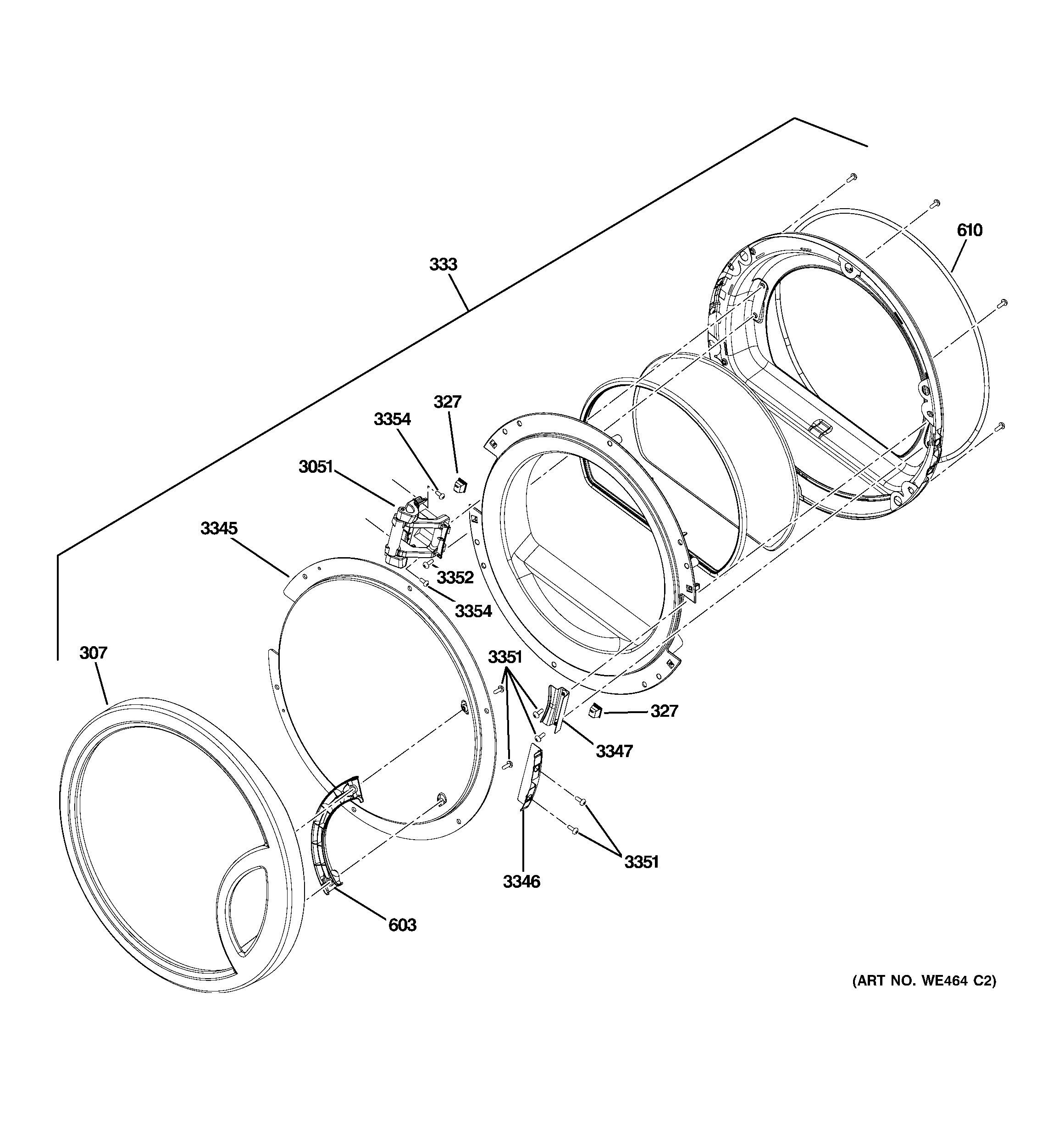 GE DBVH512GF0GG door diagram