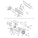 GE DNCD450GA3WC backsplash, blower & motor assembly diagram