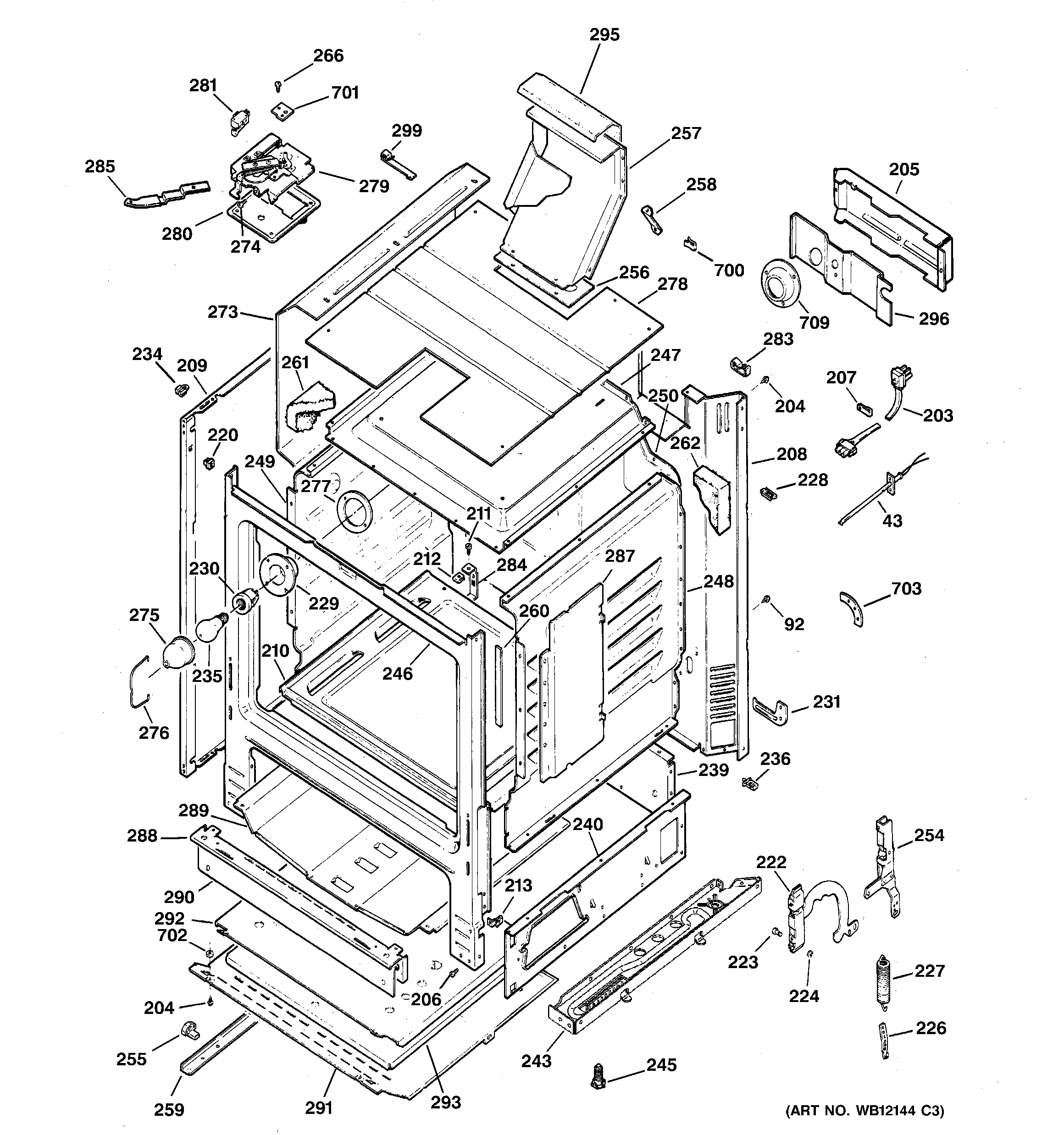 GE JGBP26WEH4WW body parts diagram