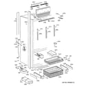 GE ZICS36NAASSRH freezer section, trim & components diagram
