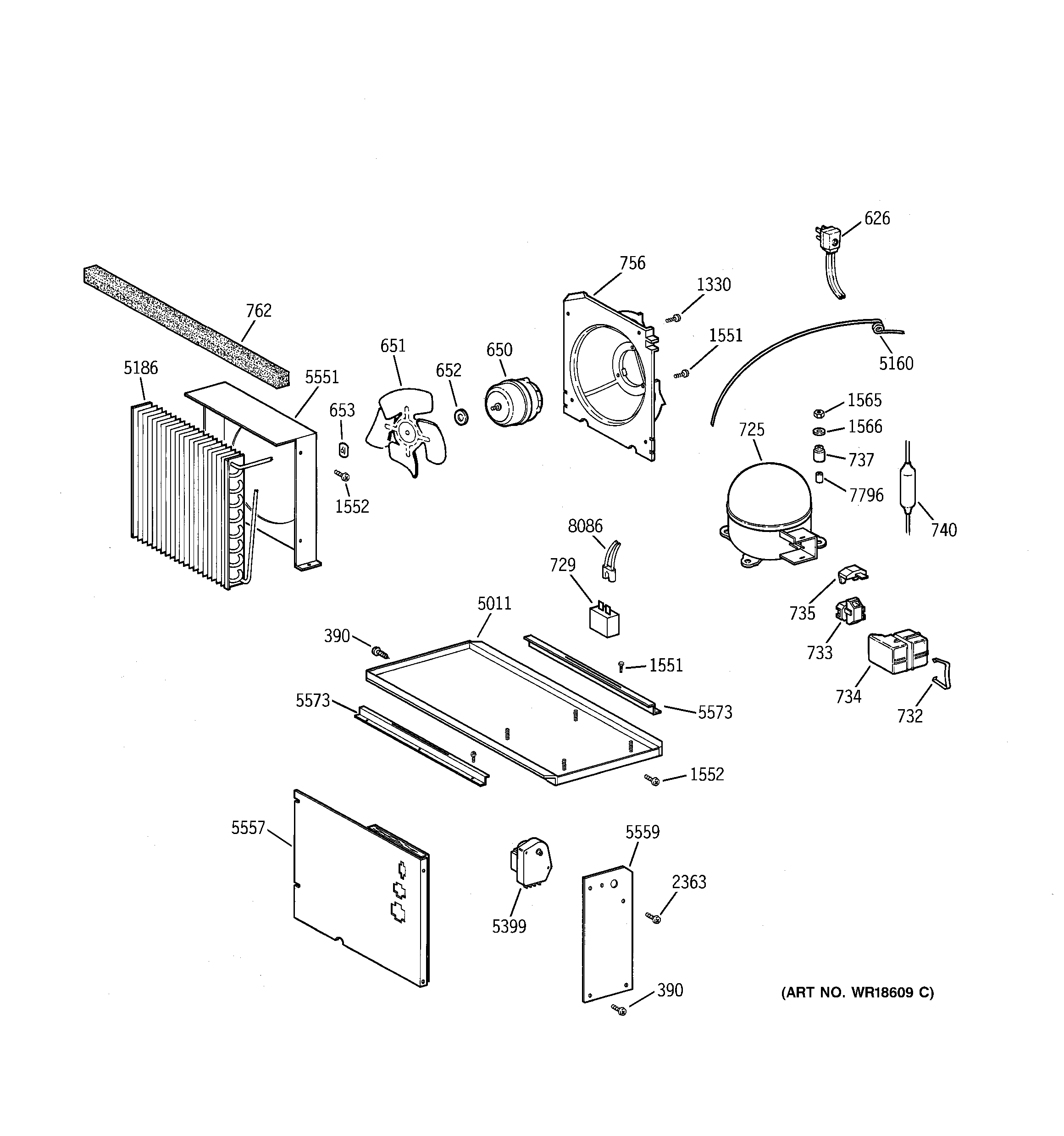 GE ZICS36NAASSRH unit parts diagram