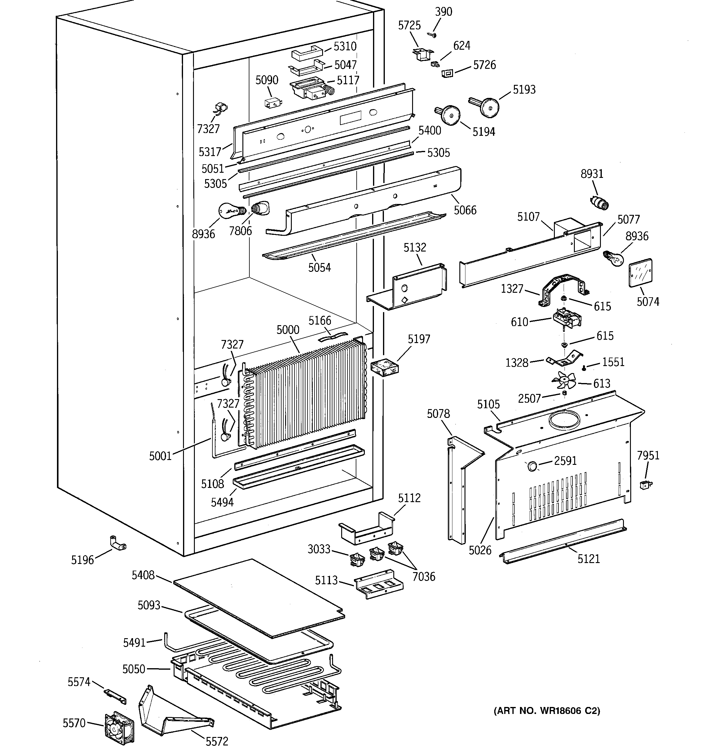 GE ZICS36NABSSRH controls & components diagram