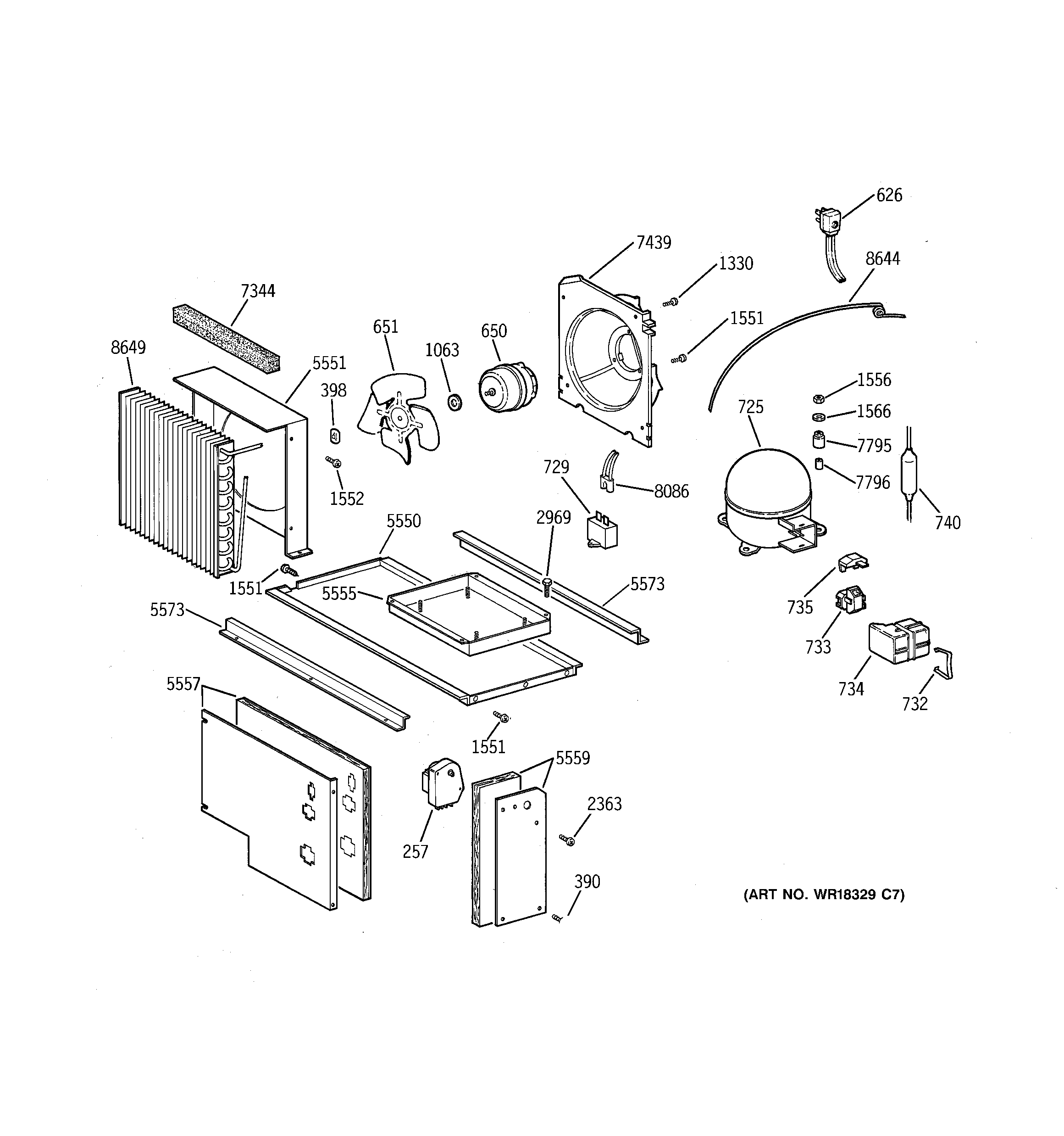 GE ZISB36DYB unit parts diagram