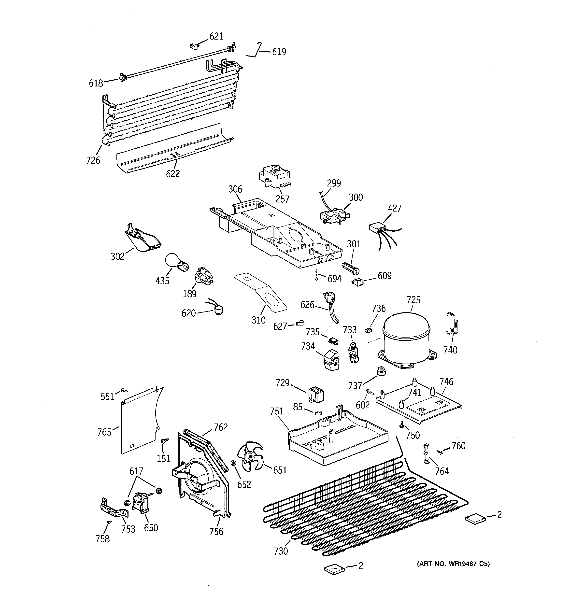 GE GTE16BBSKRWW unit parts diagram
