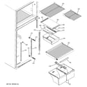 GE GTH18DBRDRWW fresh food shelves diagram