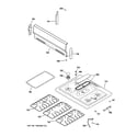 GE JGBS09PEH5WW control panel & cooktop diagram