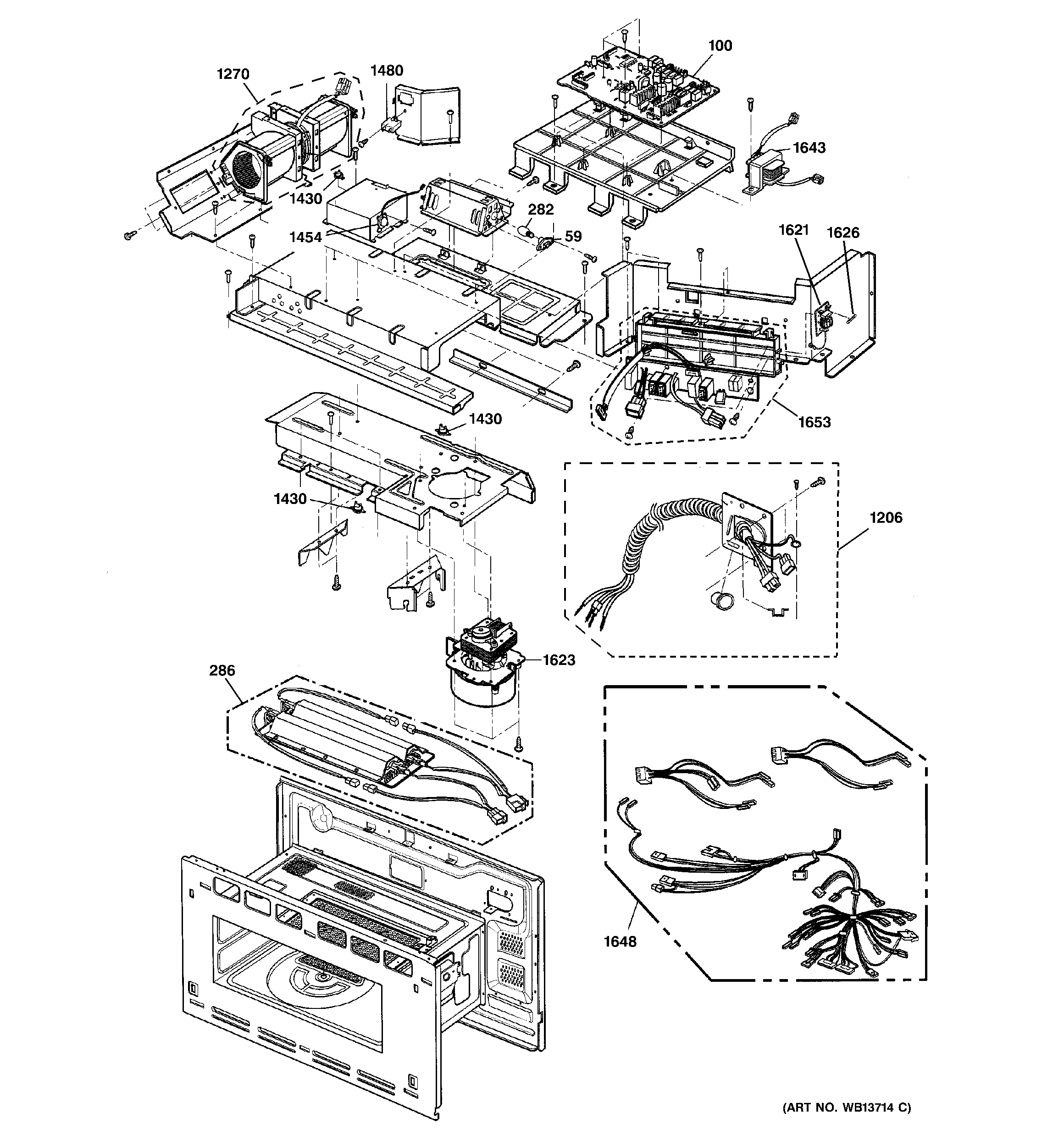 GE SCB2000FWW03 interior parts (2) diagram
