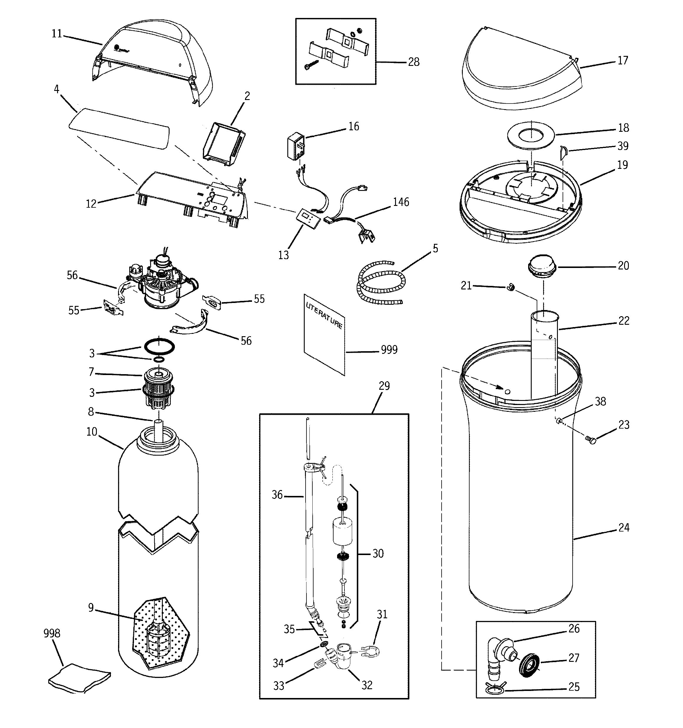 GE GNSH45E03 body parts diagram