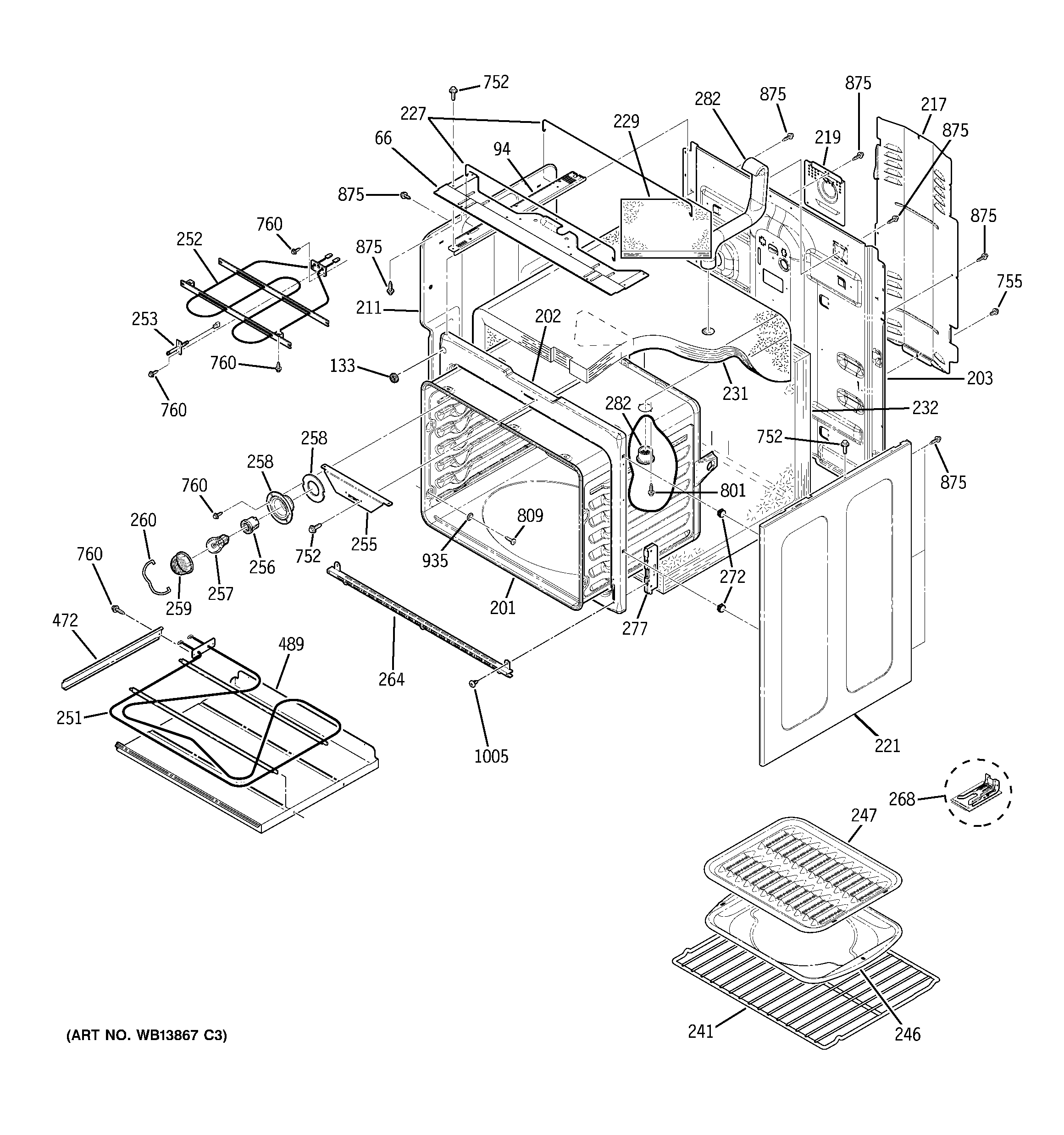 GE JBP81BL1BB body parts diagram