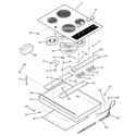 GE JCP340WJ3WW control panel & cooktop diagram