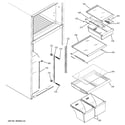 GE GTS18JCPVRWW fresh food shelves diagram
