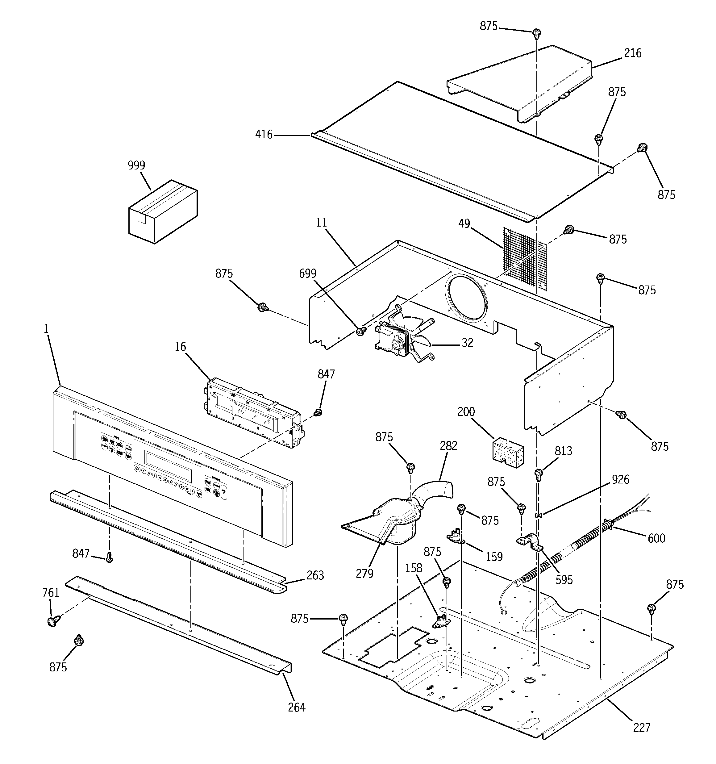 GE ZEK938WF5WW control panel & cooktop diagram