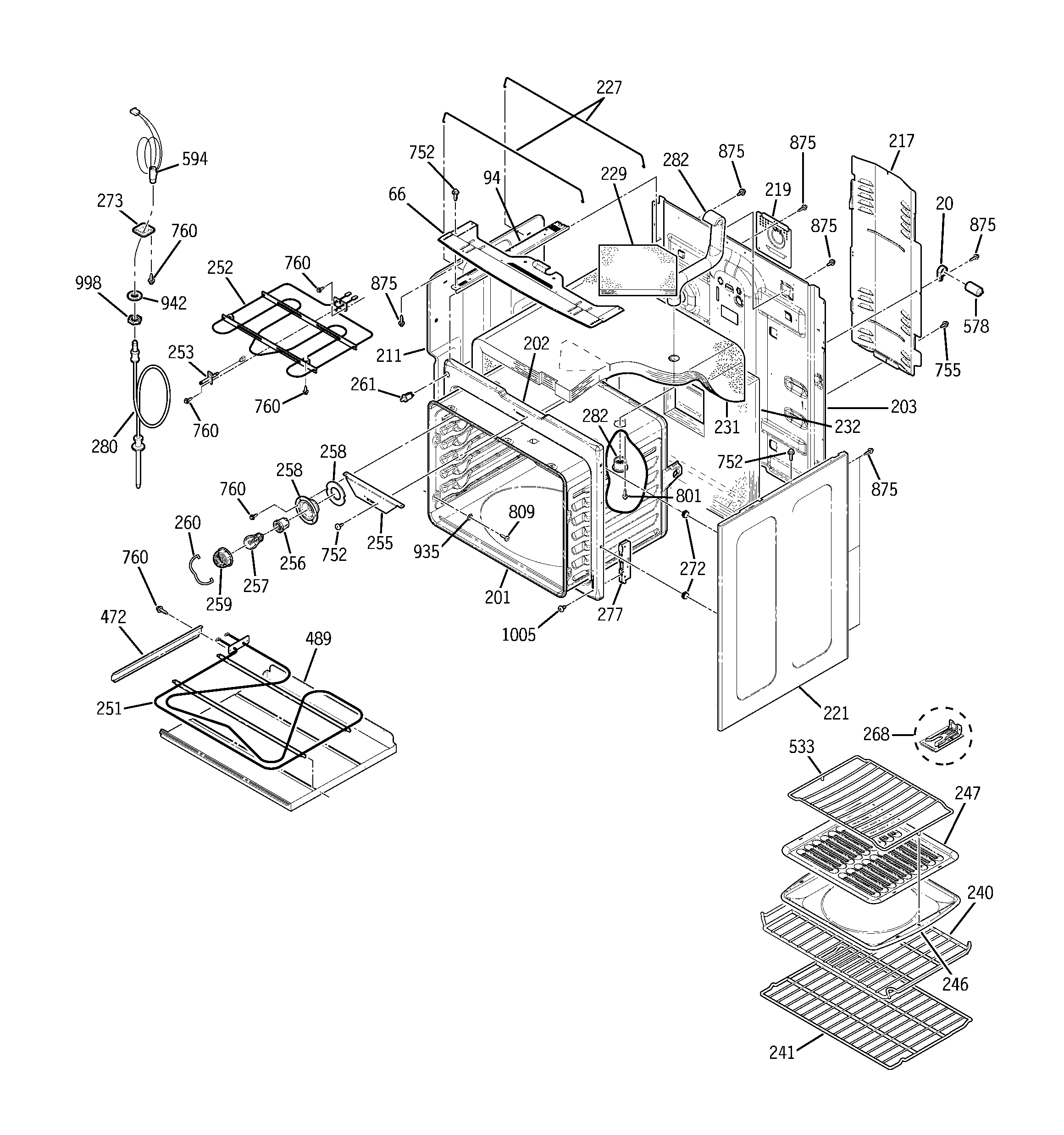 GE JB968KK2CC body parts diagram