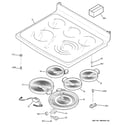 GE JB988KK2CC cooktop diagram