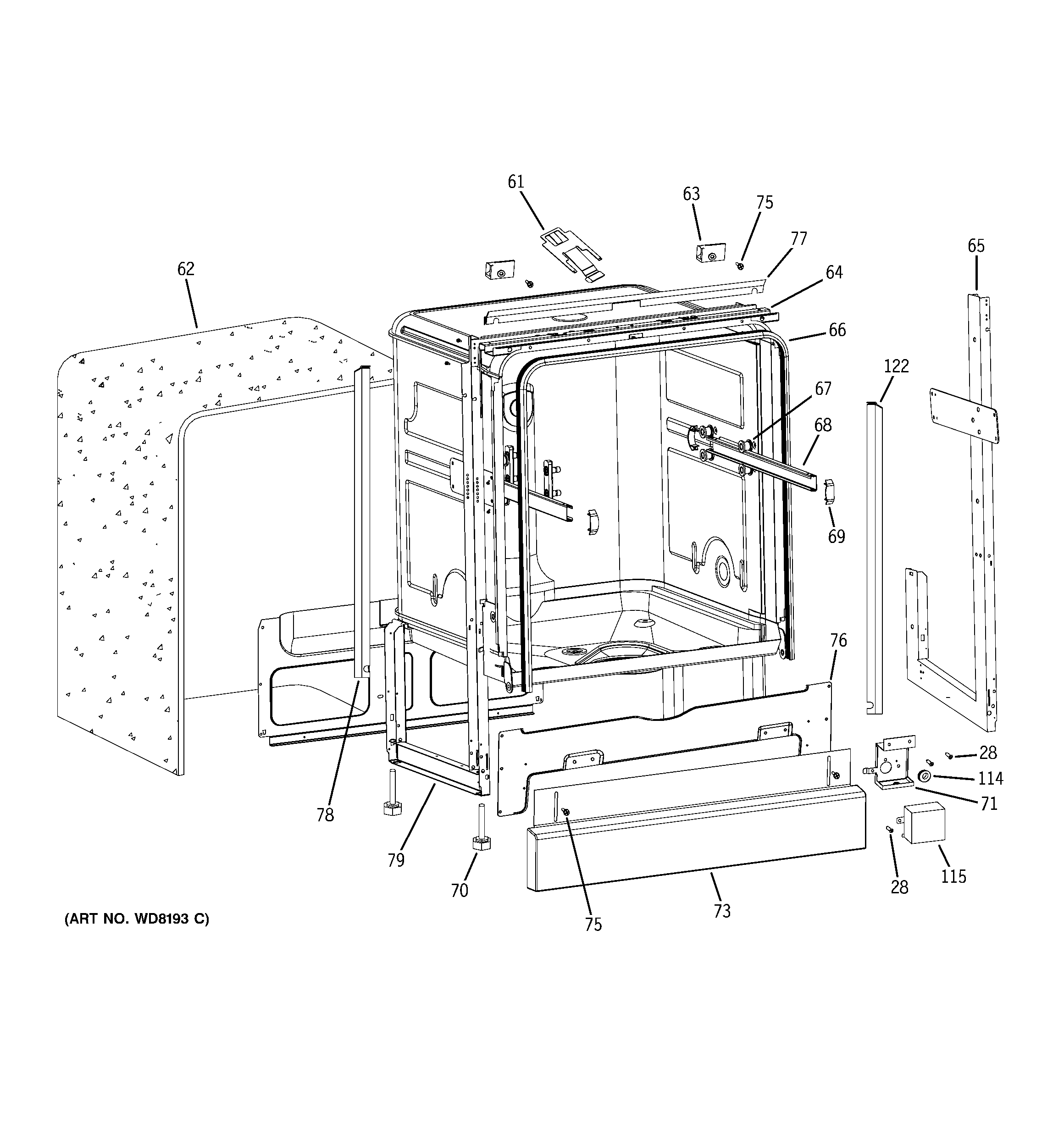 GE GLDA696M00SS body parts diagram