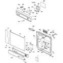 GE GSD2200G05BB escutcheon & door assembly diagram