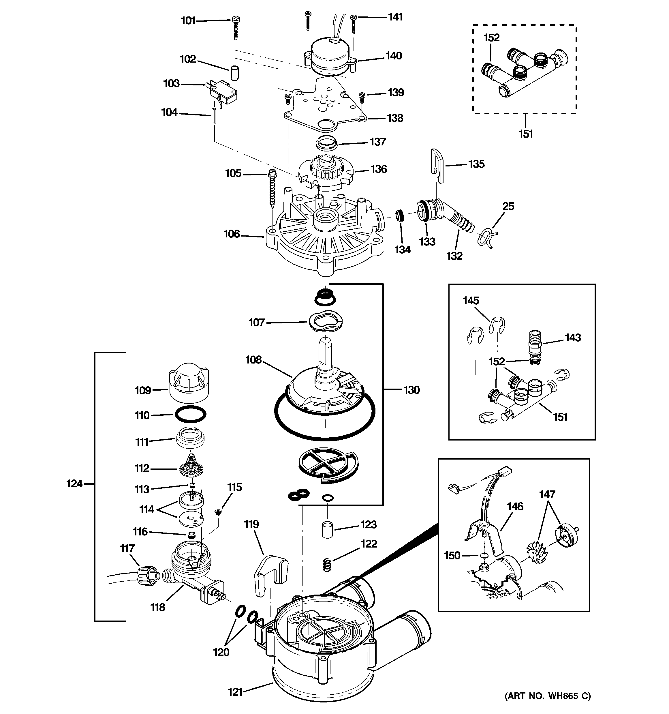 GE GXSF30H02 pump diagram