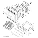 GE JGBP87MEL1BG door & drawer parts diagram