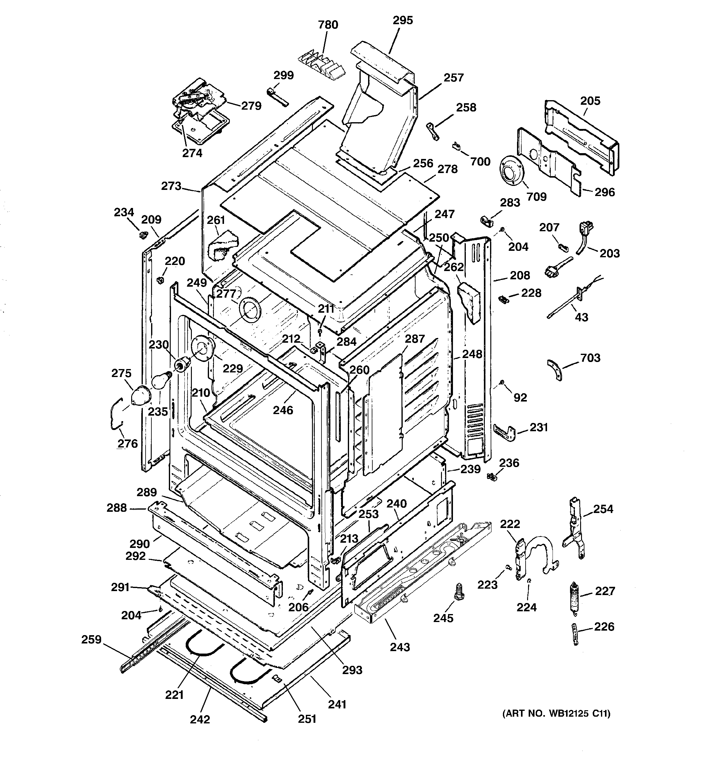 GE JGBP85SEJ4SS body parts diagram