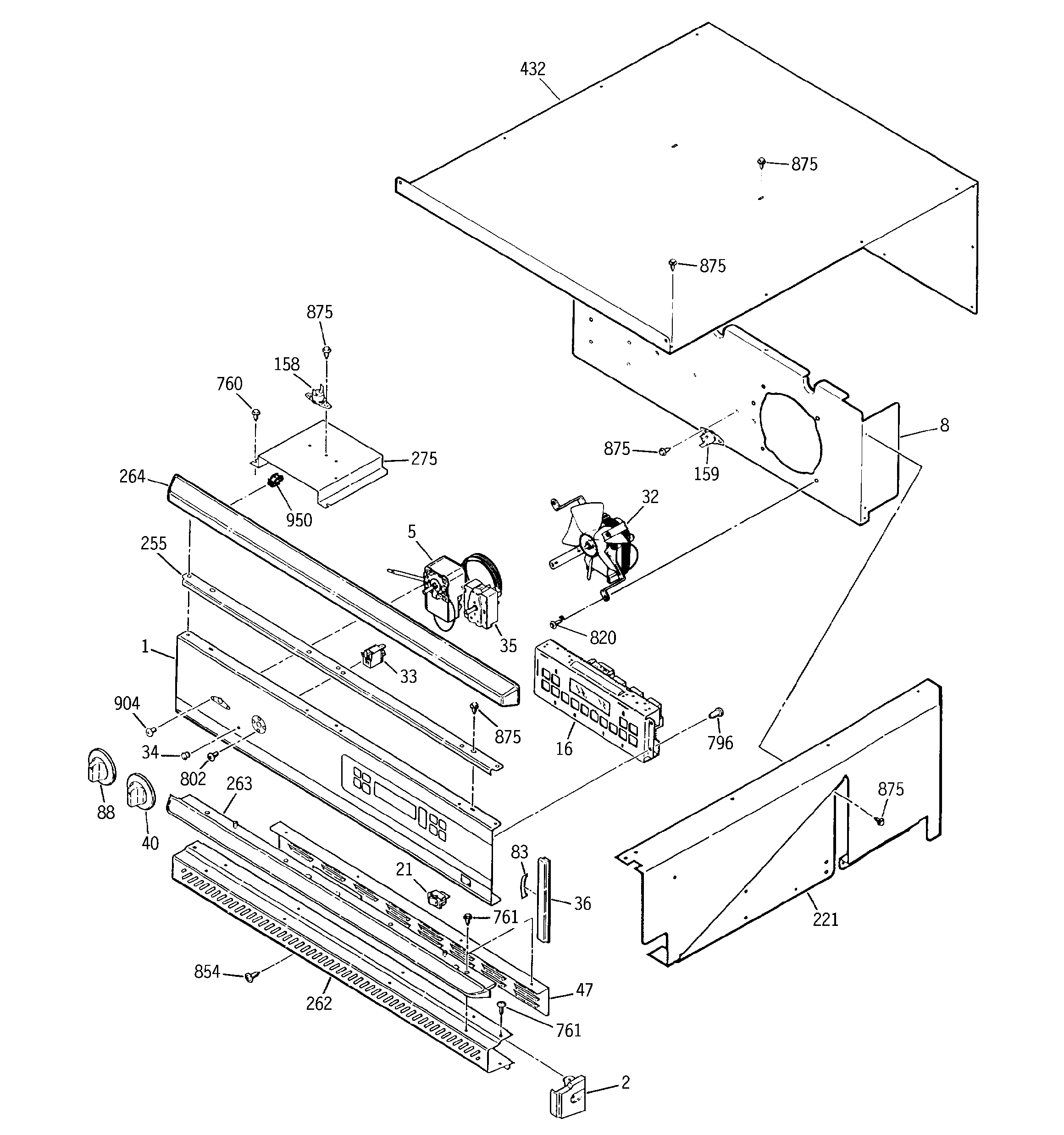 GE JKP26GT1BB control panel diagram
