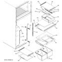 GE GTS18IBRWRWW fresh food shelves diagram