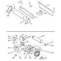 GE DVLR223GE2WW backsplash, blower & motor diagram