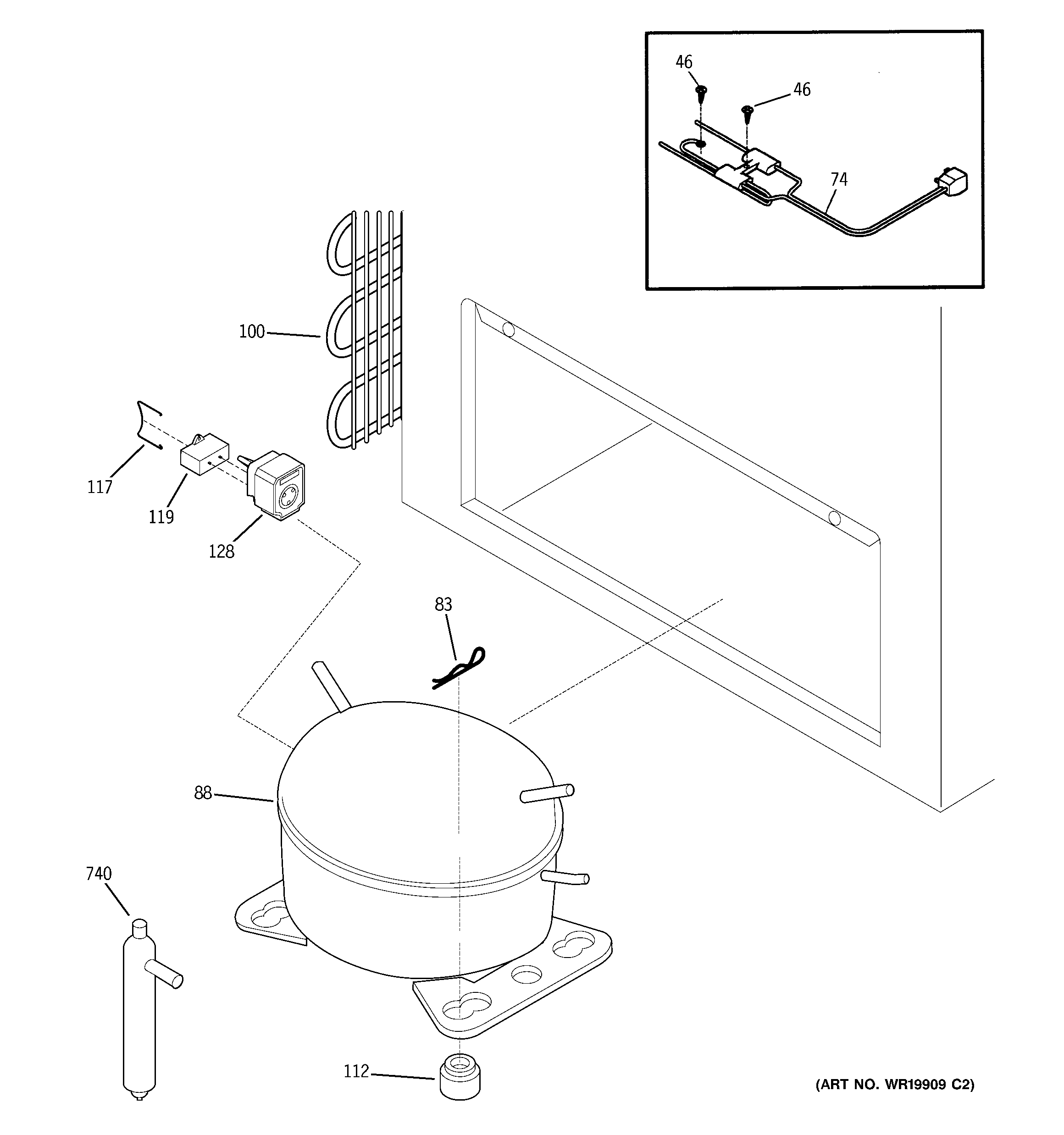 GE FCM9DMEWH unit parts diagram