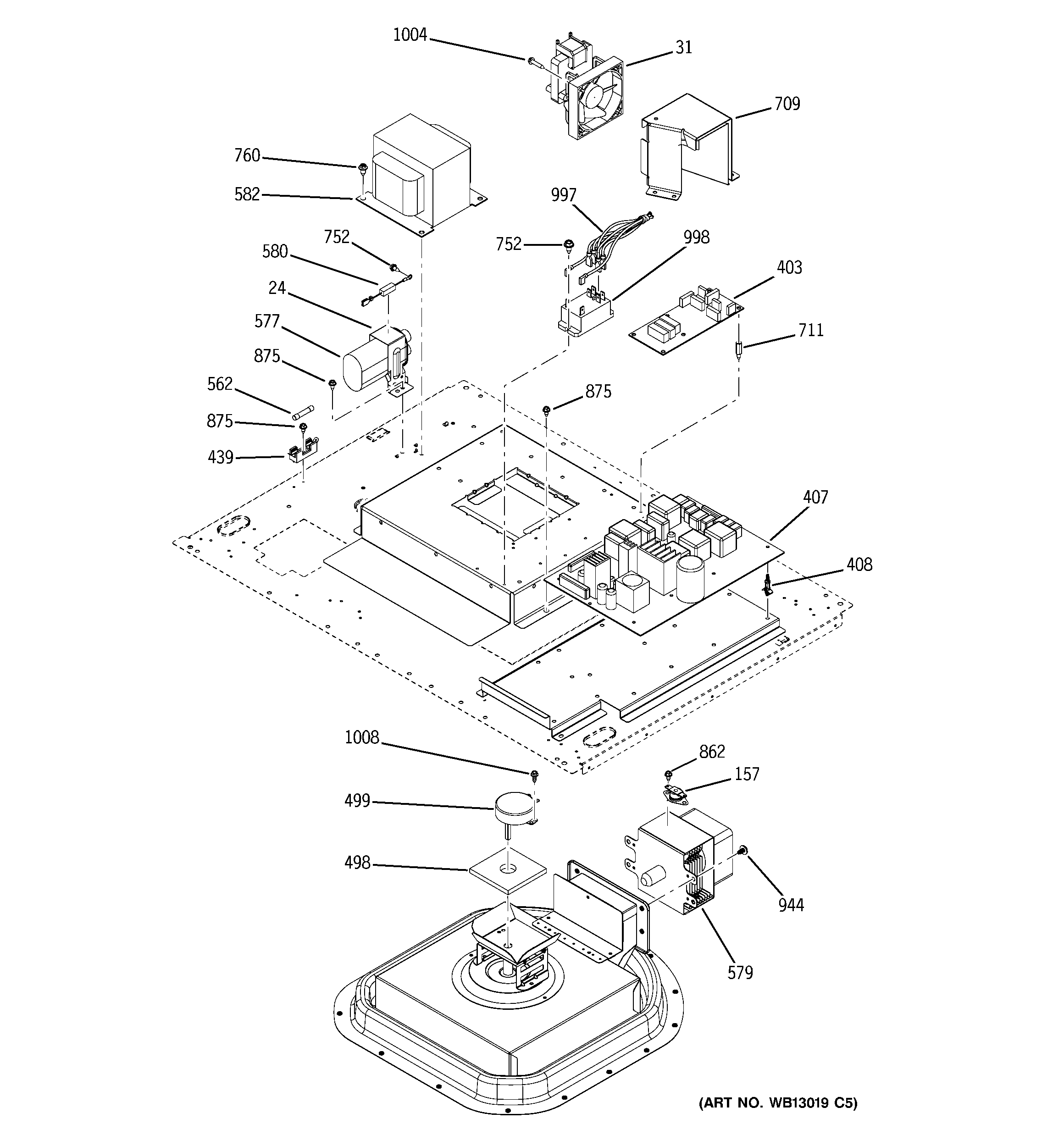 GE JT930WH3WW control section diagram