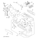 GE GSF25TGTAWW ice maker & dispenser diagram
