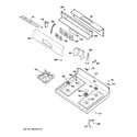 GE JGBP29MEL2BS control panel & cooktop diagram
