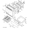 GE JGBP33SEL2SS door & drawer parts diagram