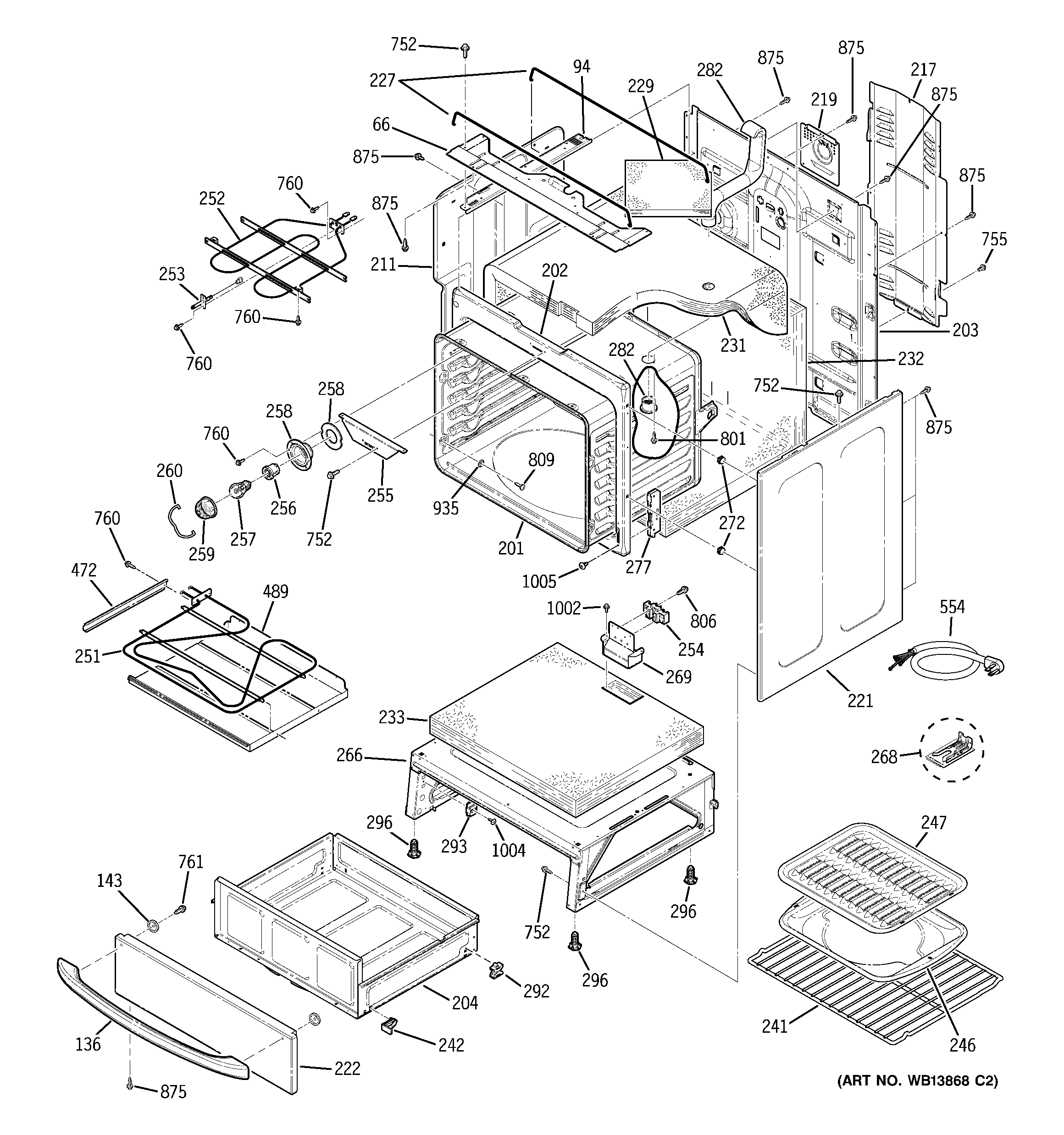 GE ECBP82SL2SS body parts diagram