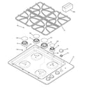 GE JGP330BEK2BB control panel & cooktop diagram
