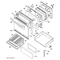 GE JB600WK1WW door & drawer parts diagram