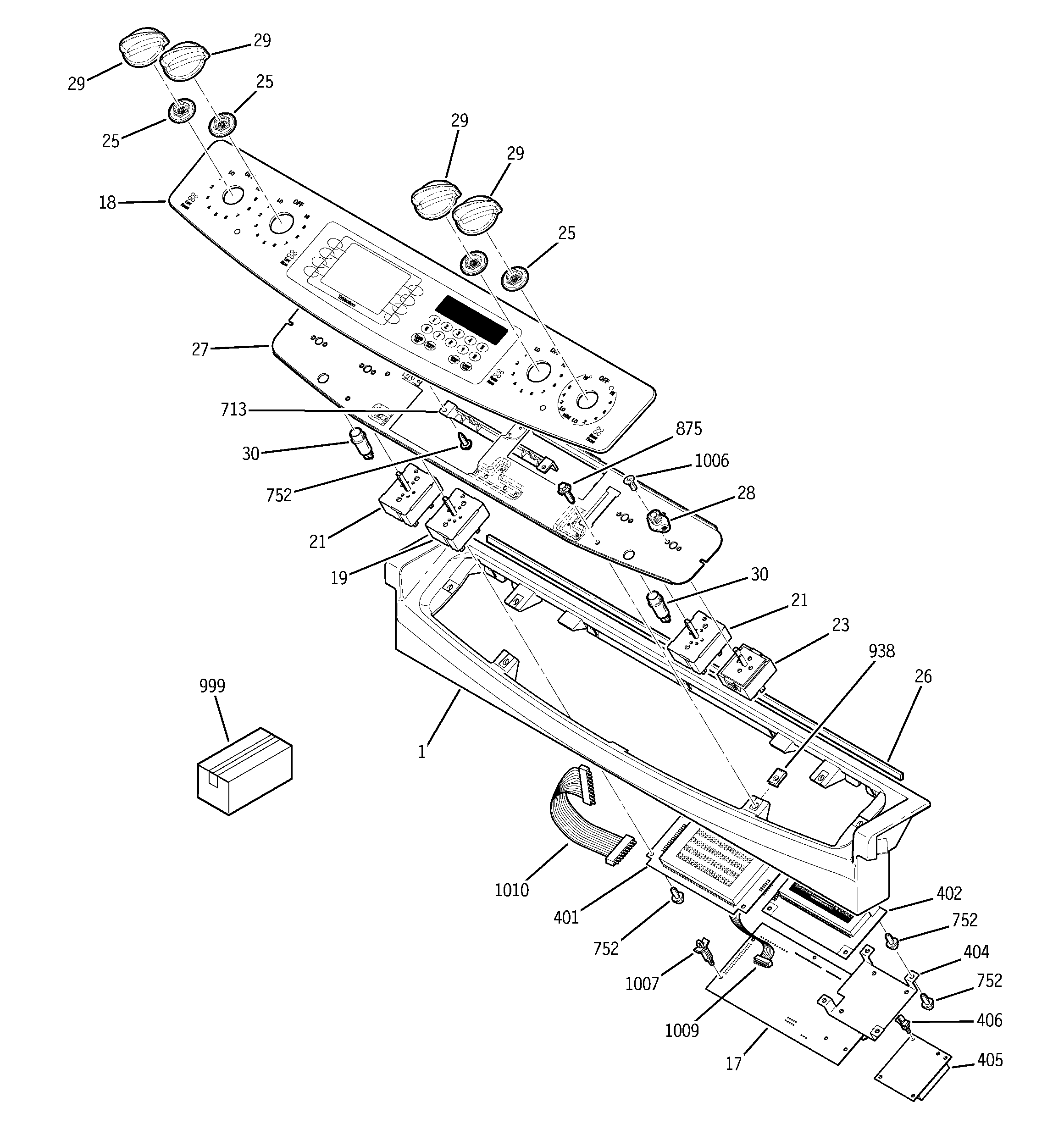 GE JS998TK3WW control panel diagram