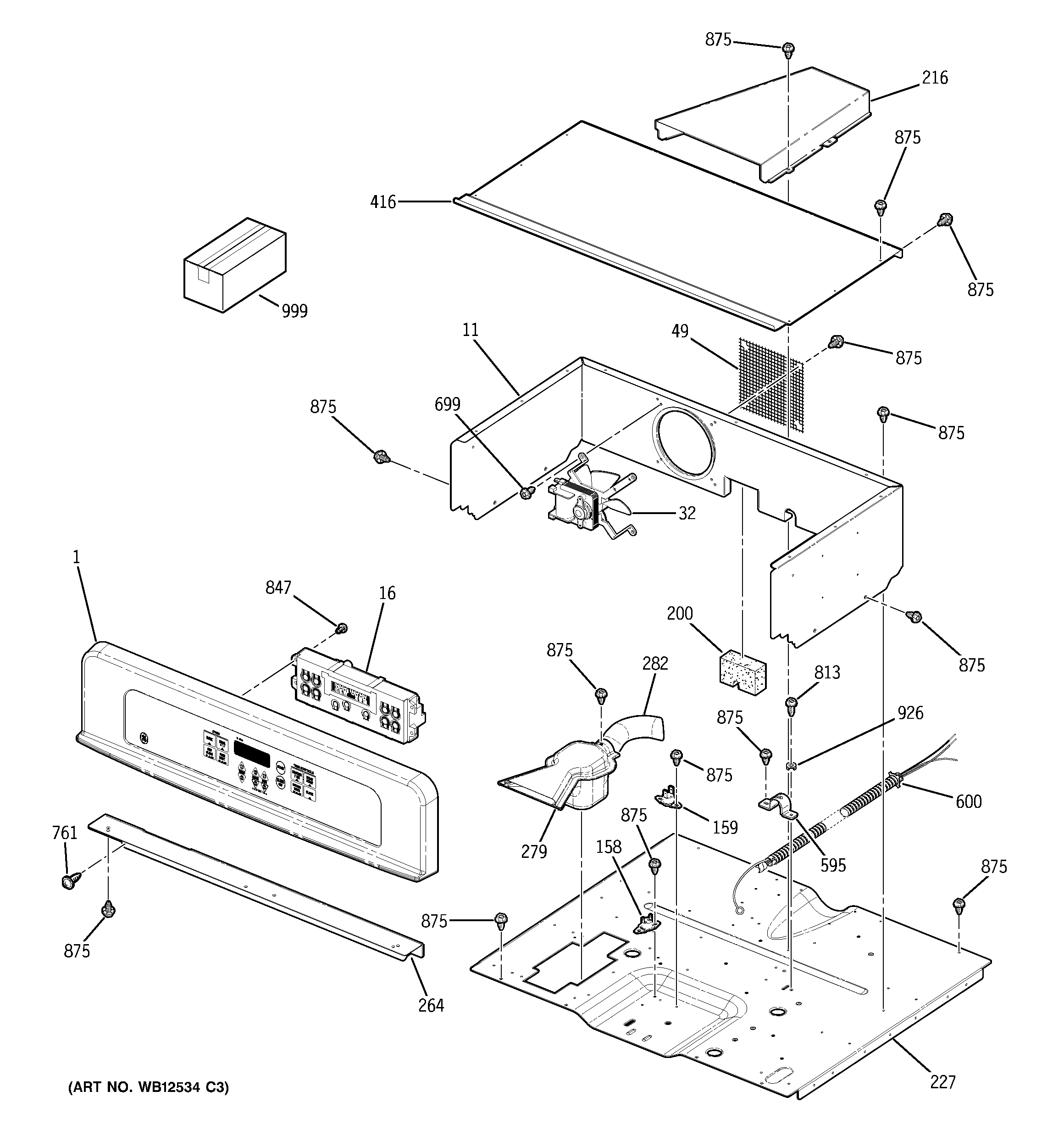 GE JCKP20BF6BB control panel & cooktop diagram
