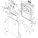 GE ZBD6800K10BB escutcheon & door assembly diagram