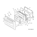 GE JT980BH3BB lower oven door diagram