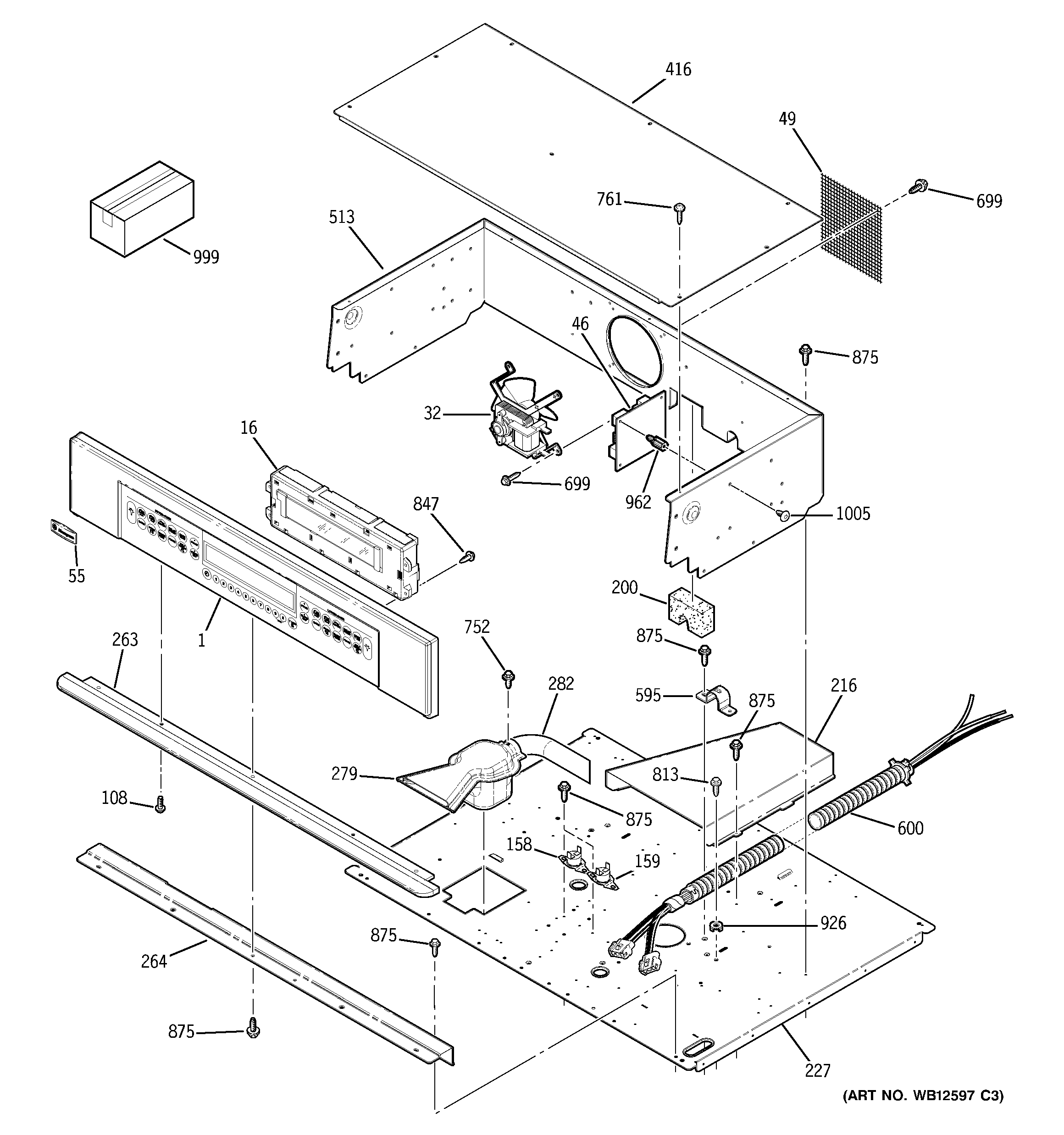 GE ZET958BF5BB control panel diagram