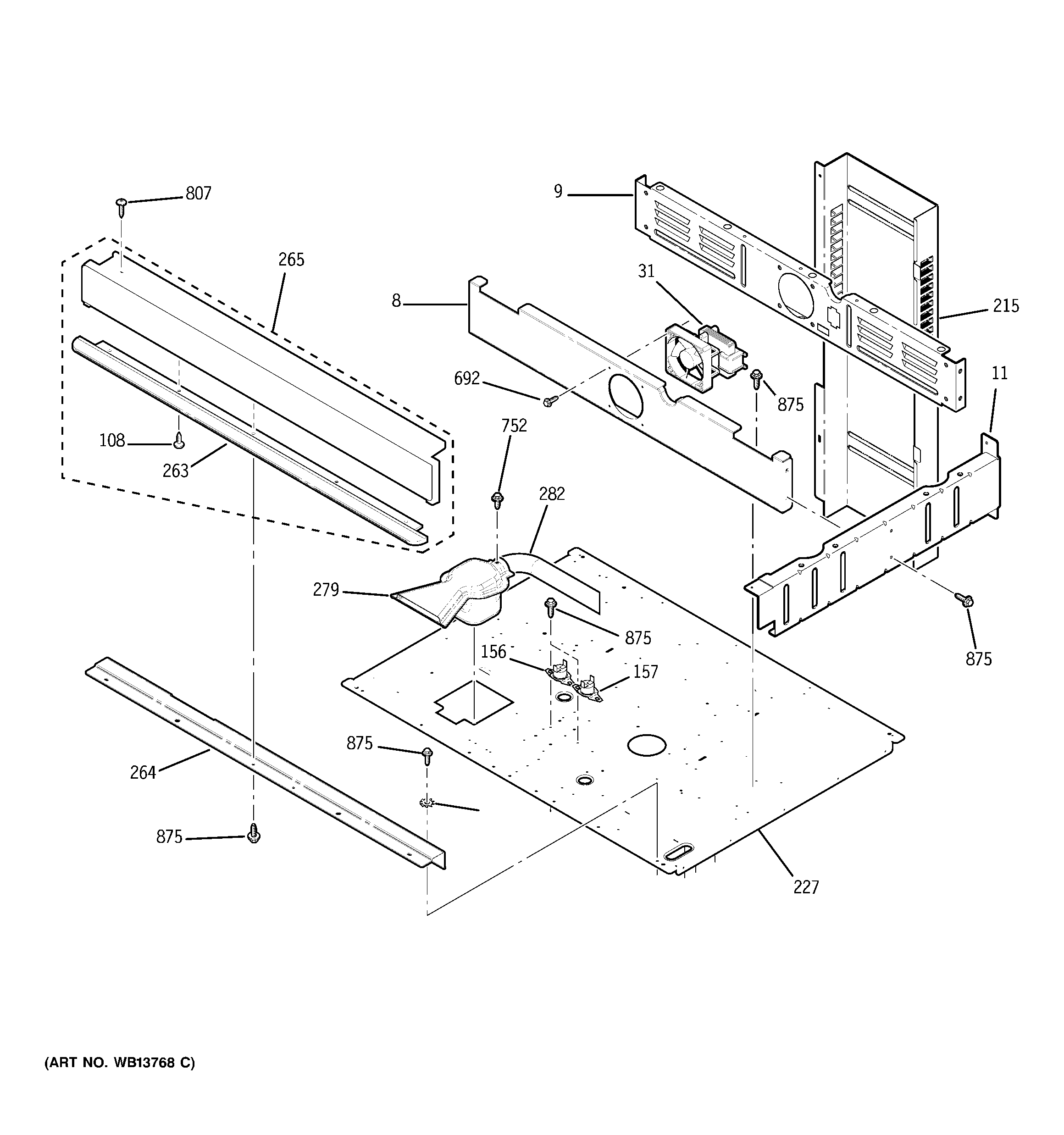 GE ZET958SF7SS center spacer diagram
