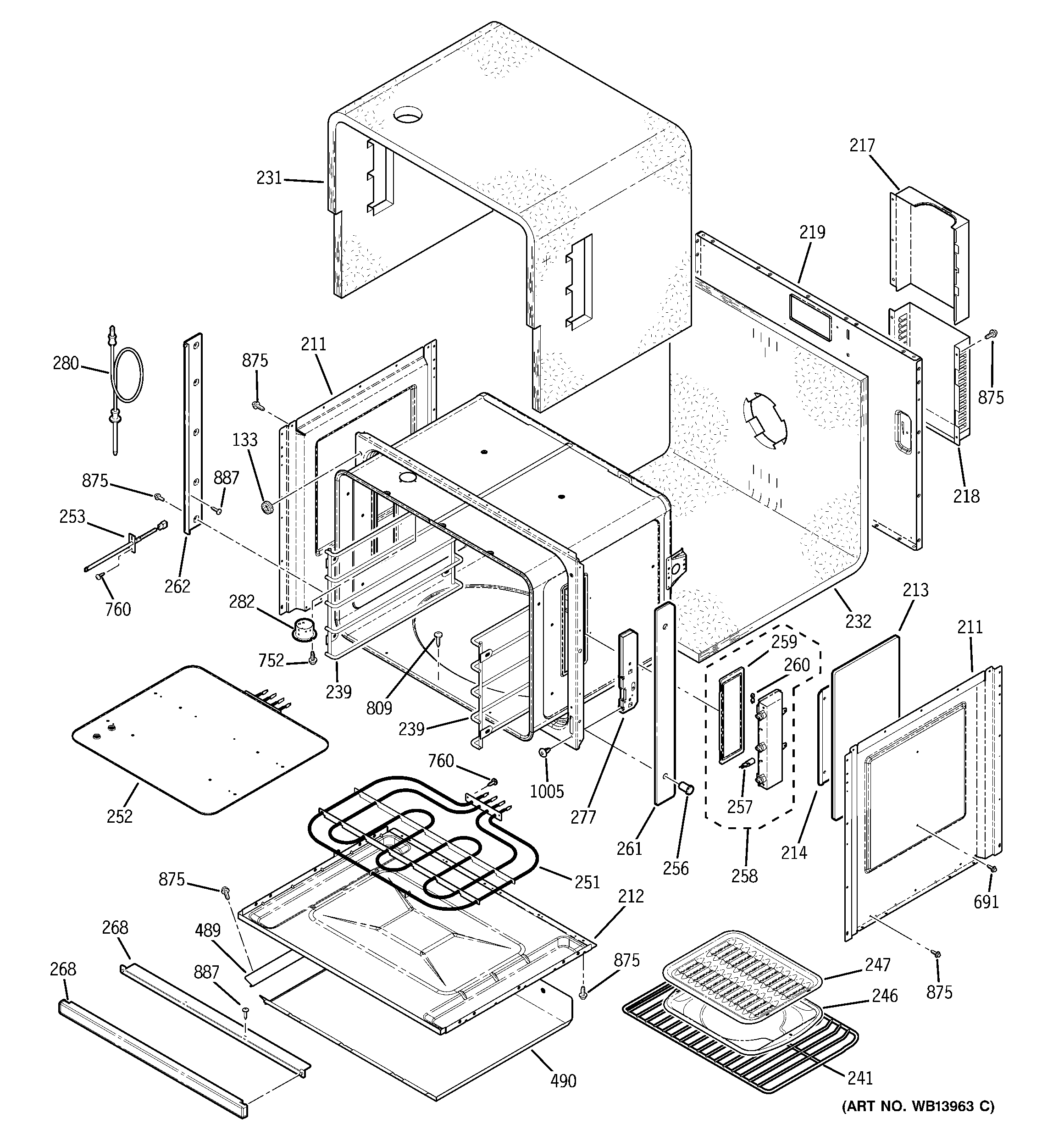GE ZET1SL1SS body parts diagram