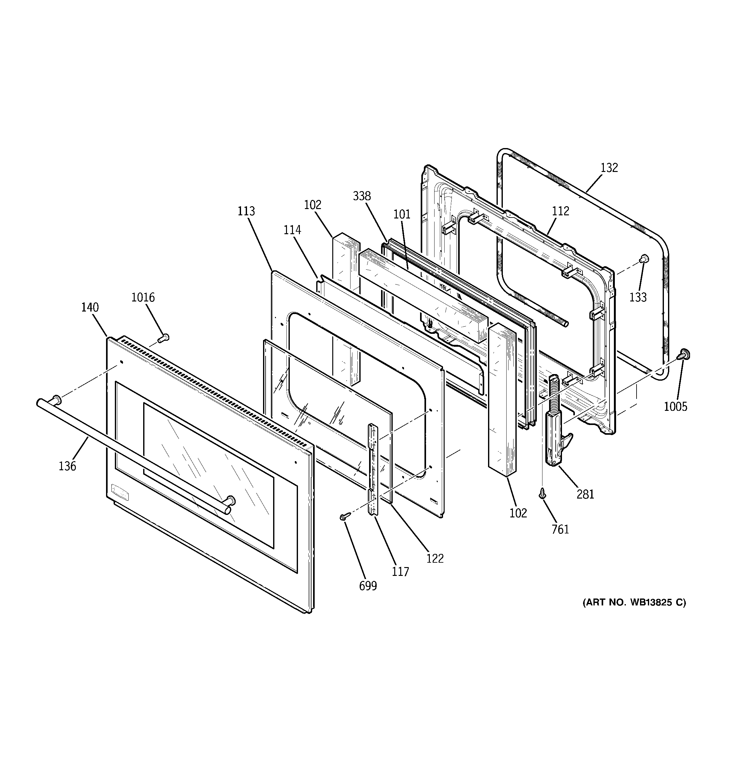 GE ZET2SL1SS door diagram