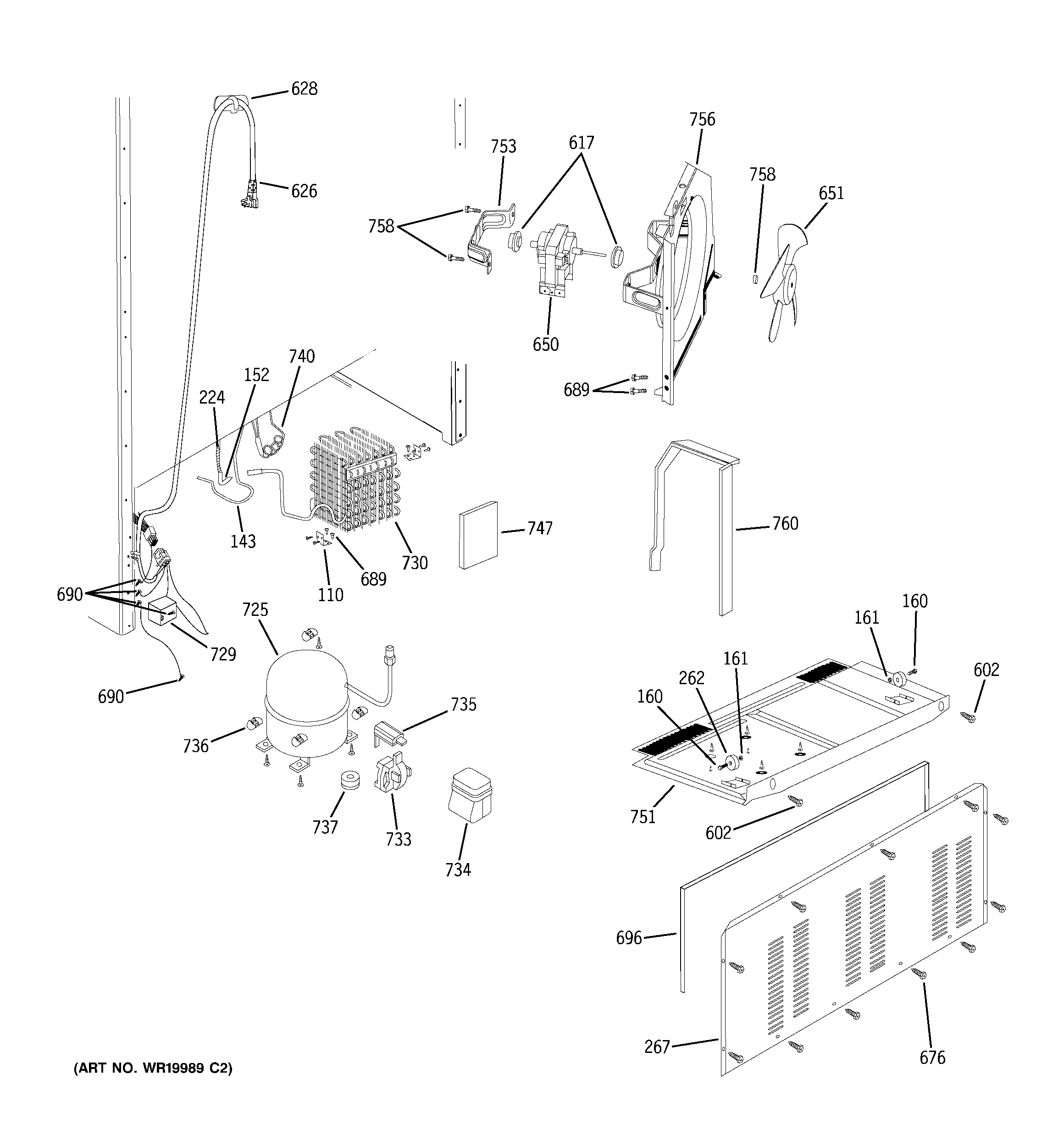 GE GTS18TBSACC unit parts diagram