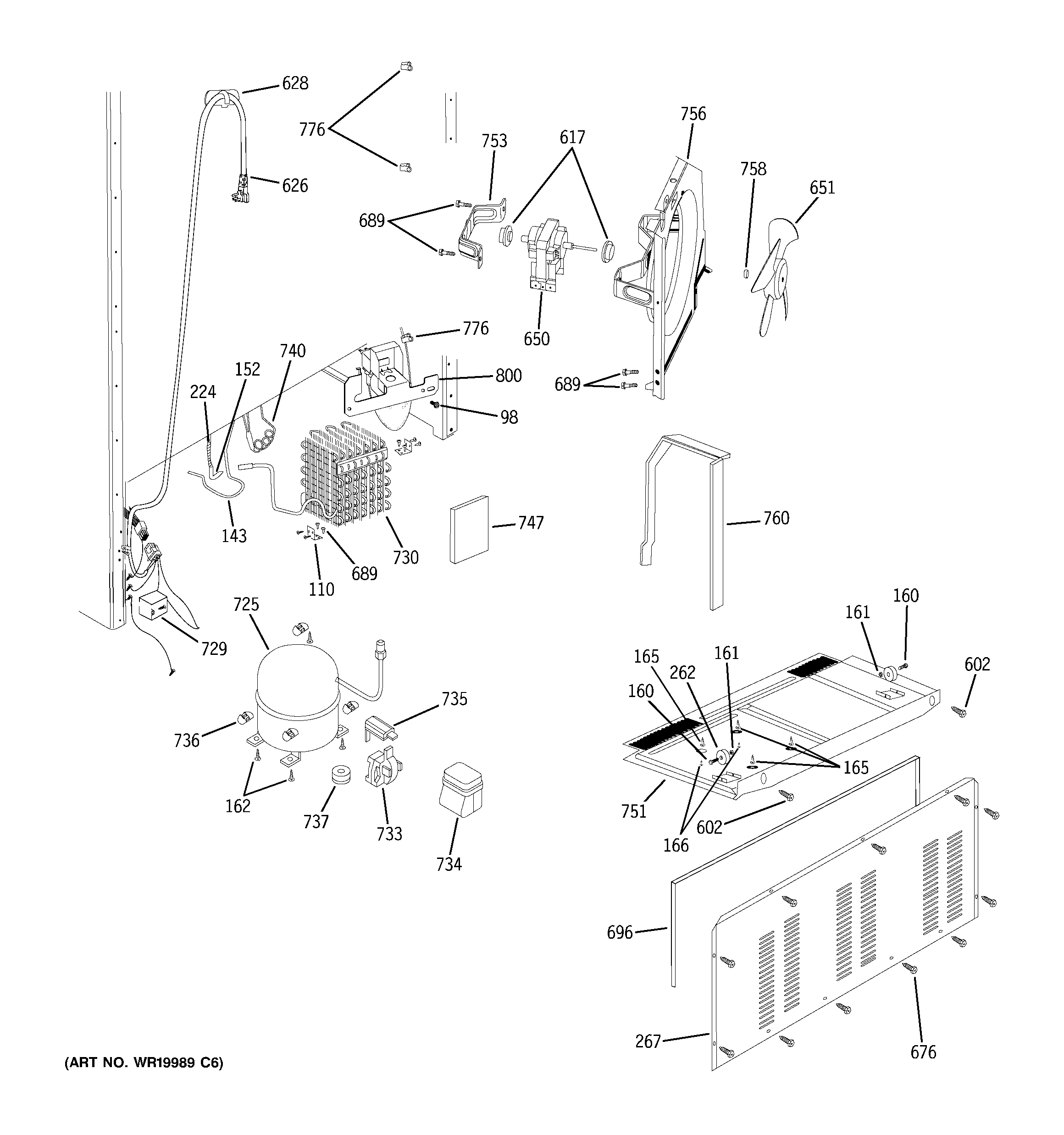 GE GTS18TCSBWW unit parts diagram