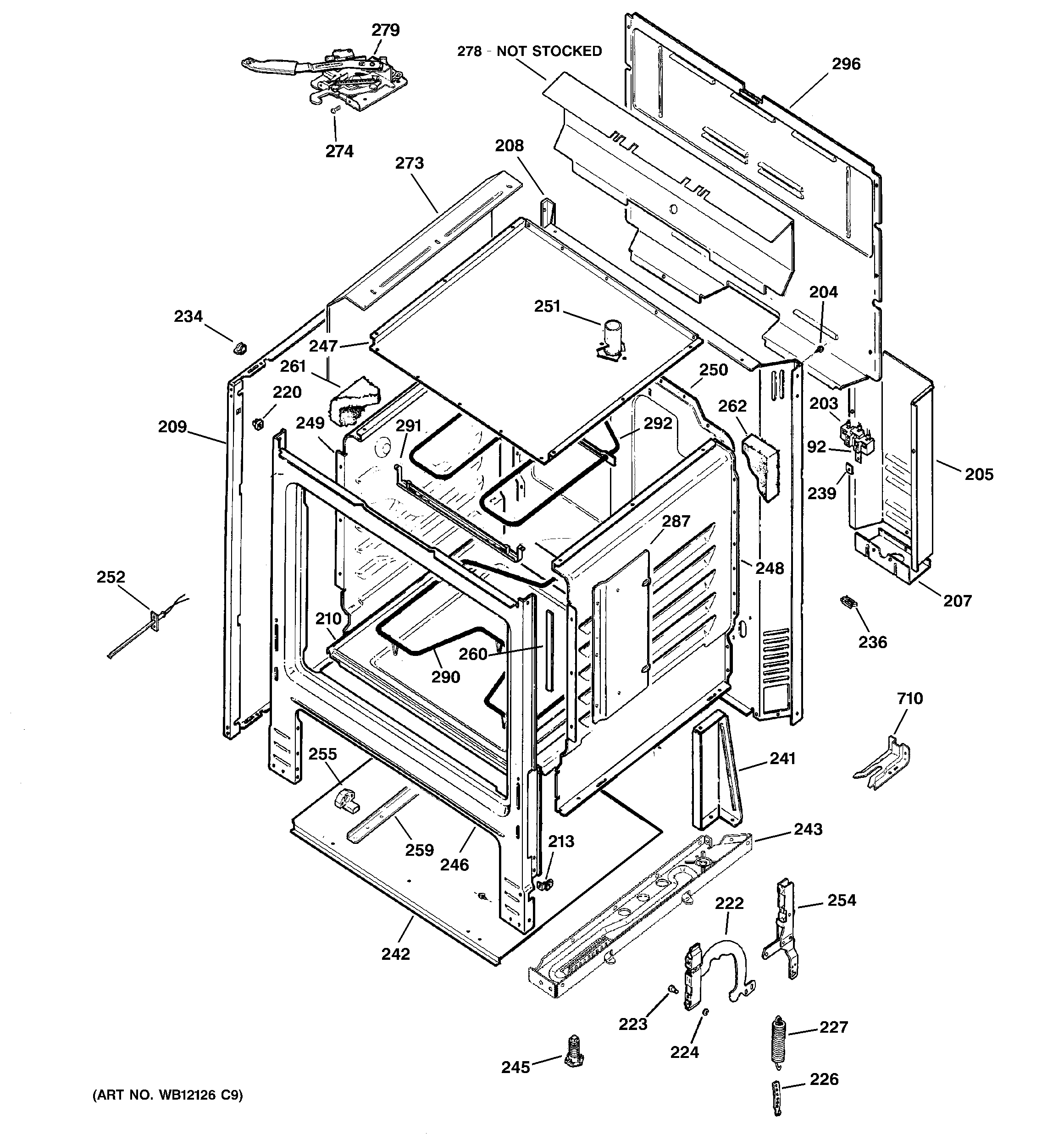 GE JBP21BH3CT body parts diagram
