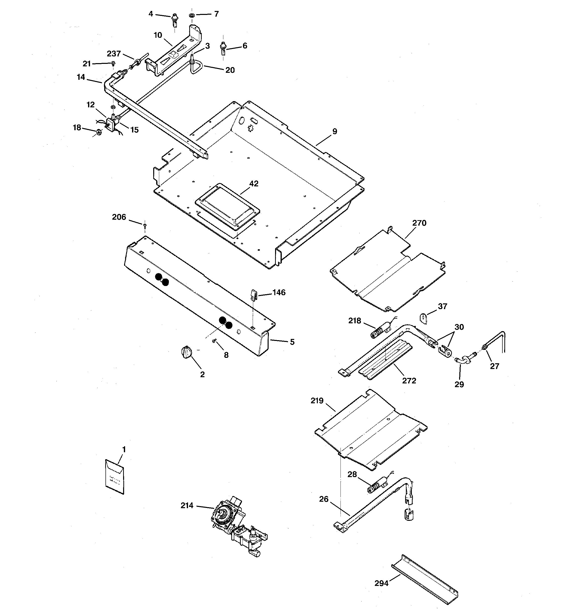 GE JGBP35GXH4WW gas & burner parts diagram