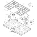 GE JGP975CEK2CC control panel & cooktop diagram